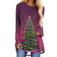 thumbnail image 2 of Aobny Long Sleeve Shirts Tunic Christmas Crew Neck Tops Pullover Women Cute Plus Size Tops,L, 2 of 5