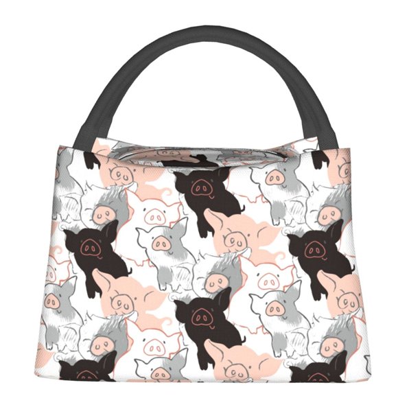 Balery Pigs Bolsa de Aislamiento Portátil – Bolsa de Almuerzo con Forro de Aluminio Mejorado, Funda Impermeable y Fácil de Limpiar para Picnic y Caja de Almuerzo