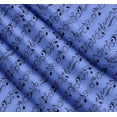 thumbnail image 3 of Soimoi Blue Cotton Cambric Fabric Notes Musical Instrument Print Fabric by Yard 42 Inch Wide, 3 of 7