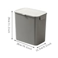 thumbnail image 2 of Kitchen Hanging Trash Can Large Capacity Garbage Basket Wall Mounted Trash Bin with Lid for Bathroom,9.36x4.92x9.88 inch, 2 of 6