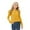 Yellow, variant on LOCHEX Girls Turtleneck Sweater Kids Casual Long Sleeve Knit Pullover Tops Solid Color Rolled Hem Base Shirt,6-7T