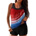 thumbnail image 2 of LEKWK Women's Tankini Swimsuits Tummy Control Soft Breathable Bathing Suits Boy Shorts Patriotic Theme for Beach Vacation Tropical Outfits, 2 of 5