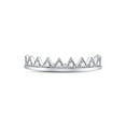 thumbnail image 2 of 10kt White Gold Womens Round Diamond Chevron Stackable Band Ring 1/10 Cttw, 2 of 4