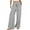 #2-Gray, variant on Pntutb Fashion Womens Elastic Loose Pants Casual Solid Color Straight Wide Leg Trousers Pants