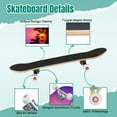 thumbnail image 4 of 31'' Complete Skateboard 7 Layer Canadian Maple Double Kick Deck Skateboards Palm trees sunset sky Hawaii Skate Board for Beginner Adult Gifts, 4 of 5