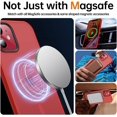 thumbnail image 2 of Strong Magnetic for iPhone 12 Case/iPhone 12 Pro Case [Compatible with Magsafe][Military Grade Drop Protection] Protective Shockproof Translucent Matte Slim Phone Case for iPhone 12/12 Pro, Red, 2 of 13