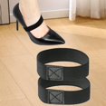 thumbnail image 1 of 2 correas elásticas para zapatos, bandas elásticas para tobillos de mujeres y niñas, cordones antisueltos, bandas de repuesto para zapatos planos. negro, 1 of 8