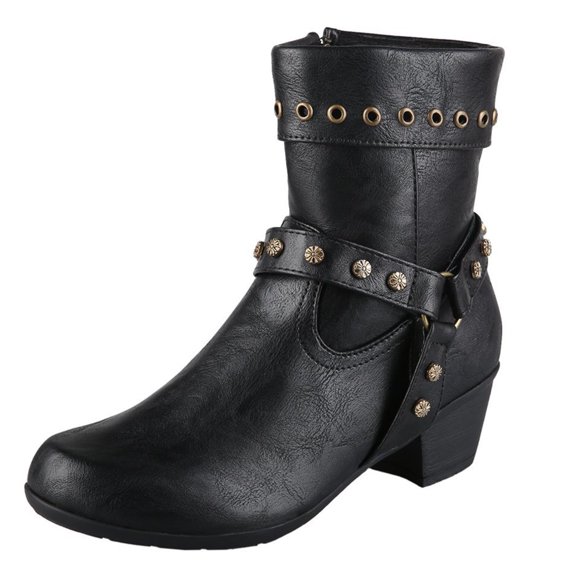 asdoklhq Womens Casual Shoes,Women Shoes Breathable Chunky High Heels Retro Zipper Short Boots