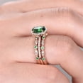 thumbnail image 6 of YYKihy 3pcs Vintage Unique Oval Cut Engagement Ring Rose Gold Ring Art Deco Bridal Wedding Ring For Women, 6 of 8