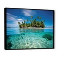 thumbnail image 2 of Designart "Tropical Escape Beach Photo V" Nautical & Beach Floater Framed Wall Art Living Room, 2 of 7