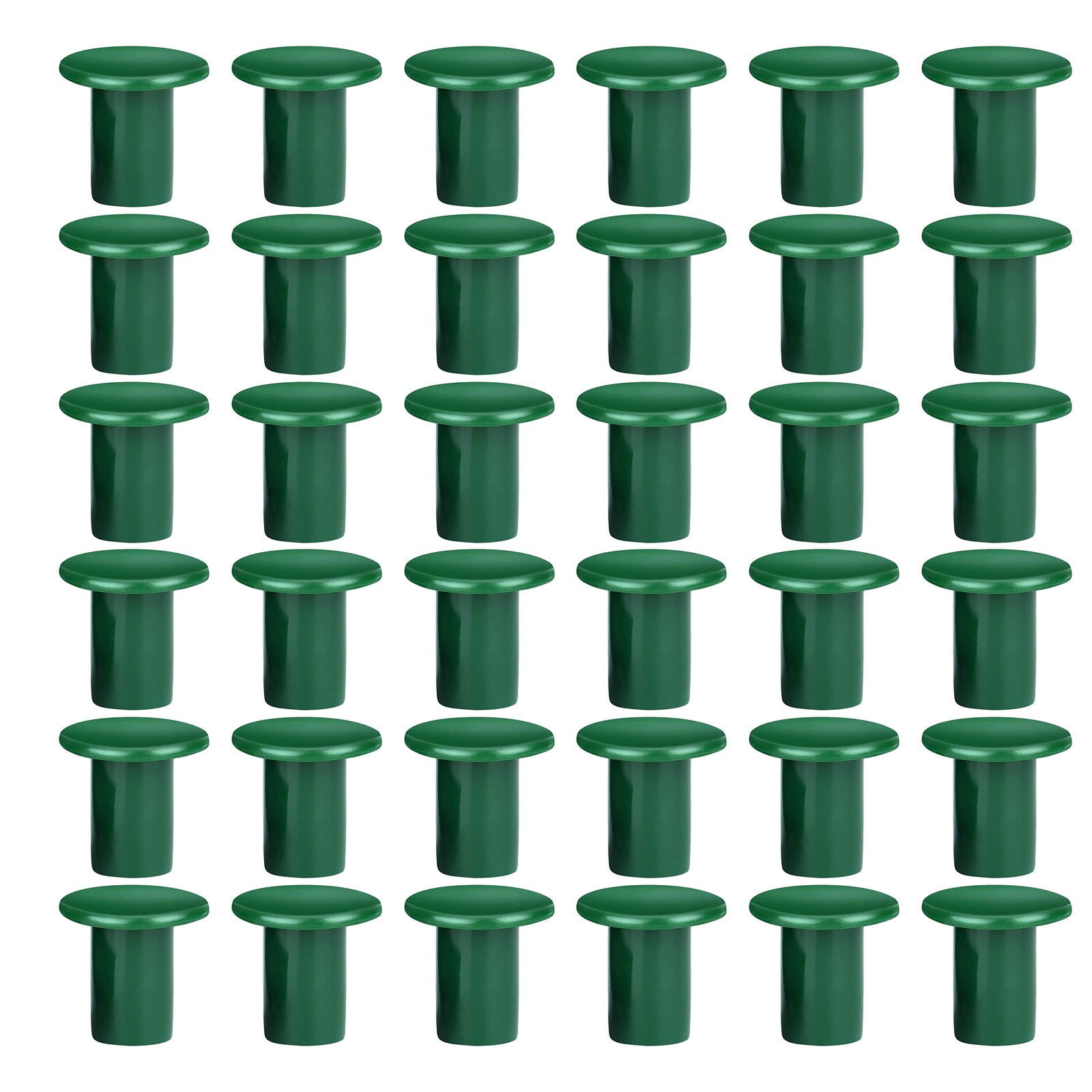 MOQIN Plant Stake Topper Small Garden Stick Caps Outdoor Cane Caps Green Eye Protector End Caps Plant Support Stick Covers for Wood Sticks 36pc