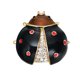thumbnail image 1 of Broche con forma de Coccinella Septempunctata de aleación simple con decoración de circón negro, 1 of 1