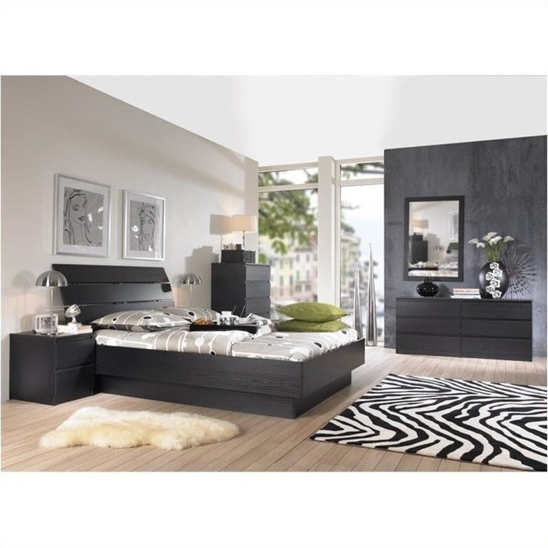 walmart black dresser set Mainstays Ardent 6 Drawer Dresser, 53.75" Wide, Black