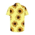 thumbnail image 4 of ZCFZJW Cute Summer Tops for Men Big and Tall Regular Fit Casual Floral Pattern Print Summer Beach Hawaiian Shirts Trendy Button Down Graphic Tees Shirt Khaki XXL, 4 of 5