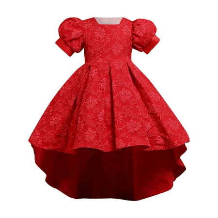 

EnJoCho Homecoming Dresses Flowy Toddler Girls Dress Short Sleeve Princess Dress Flower Dress Wedding Dress for Children Clothes Fashion Holiday Dance Party Dresses Birthday Prom Gala Outfit