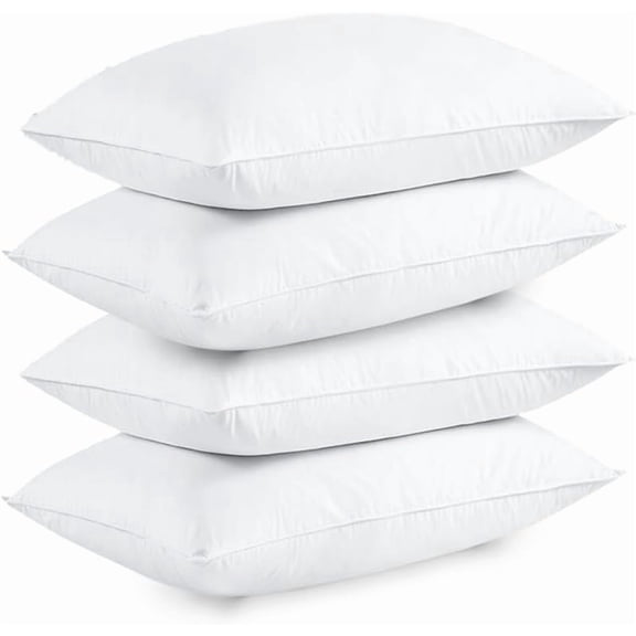 belem Luxurious Hotel Collection Down Alternative Pillows | Queen Size Set of 4 | Bed Pillows for Sleeping 20" x 28" | Medium Density Side, Back, or Stomach Sleepers Pillow