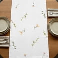 thumbnail image 5 of Spring Wildflowers 120 Inch Table Runner, Watercolor Rustic Flowers Floral Leaves Farmhouse Dresser Scarf Cotton & Linen Tablerunner for Dining/Kitchen Island/Holiday Party Décor 13" x 120", 5 of 9