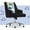 Black, variant on Serta Scarlett Modern MidBack Office Chair Velvet Fabric Silver Metal Base Black