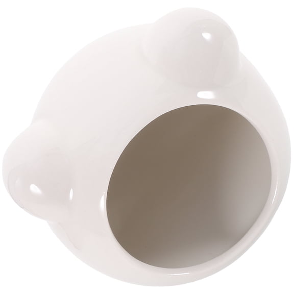 PTOOTP White Ceramic Hamster House Pet Hideout for Home Use Comfortable Rest
