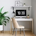 thumbnail image 6 of Kaboon 36 inch Long 10 inch Deep Floating Shelves for Wall Set of 2, Large Open Shelves Wall Mounted, Space Saving Home and Commercial Use, White rock, 6 of 8