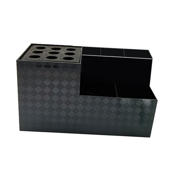 Portaherramientas de peluquería multifuncional Zulema Estante de tijeras de salón Negro