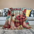 thumbnail image 2 of BCIIG Pig Blanket, Pig Gifts for Pig Lovers, Just A Girl Who Loves Pigs, Pig Themed Gifts Blanket, Cute Pink Cartoon Pig Blanket for Kids Girls, Soft Cozy Fleece Blanket for Couch Sofa ​Bed  60x80in, 2 of 6