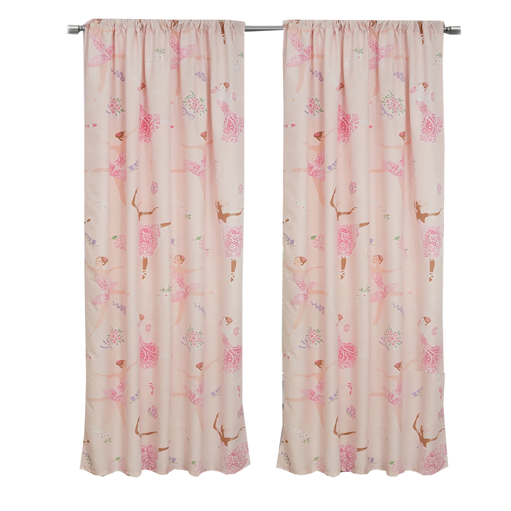 48" x 84" Kidz Mix Dancing Ballerina Window Curtain Panel Drapes Pair for kids’ bedroom