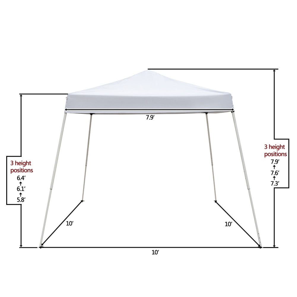 Aimee Lii 118"x118" Canopy Tent Awnings for Decks, Backyard Canopy Gazebo, Awnings for Patio Waterproof, Outdoor Patio Awnings for Party Camping BBQ Events, White