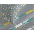 thumbnail image 4 of Ambesonne Geometric Quilted Bedspread Set 3 Pcs, Abstract Retro Design, Queen Size, Multicolor, 4 of 5