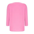 thumbnail image 5 of uublik Work Shirts for Women Business Casual Long Sleeve T Shirts Crew Neck Casual Top Comfortable Shirt Soft Basic Tees Women Blouses Pink, 5 of 5