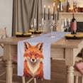 thumbnail image 2 of Purple Fox Table Runner, Funny Animals Modern Art Washable Cotton Linen Table Runners 72 Inches Long, Dresser Scarf Runner for Dining/Coffee/Kitchen/TV Stands/Cabinets 13''x72'', 2 of 9