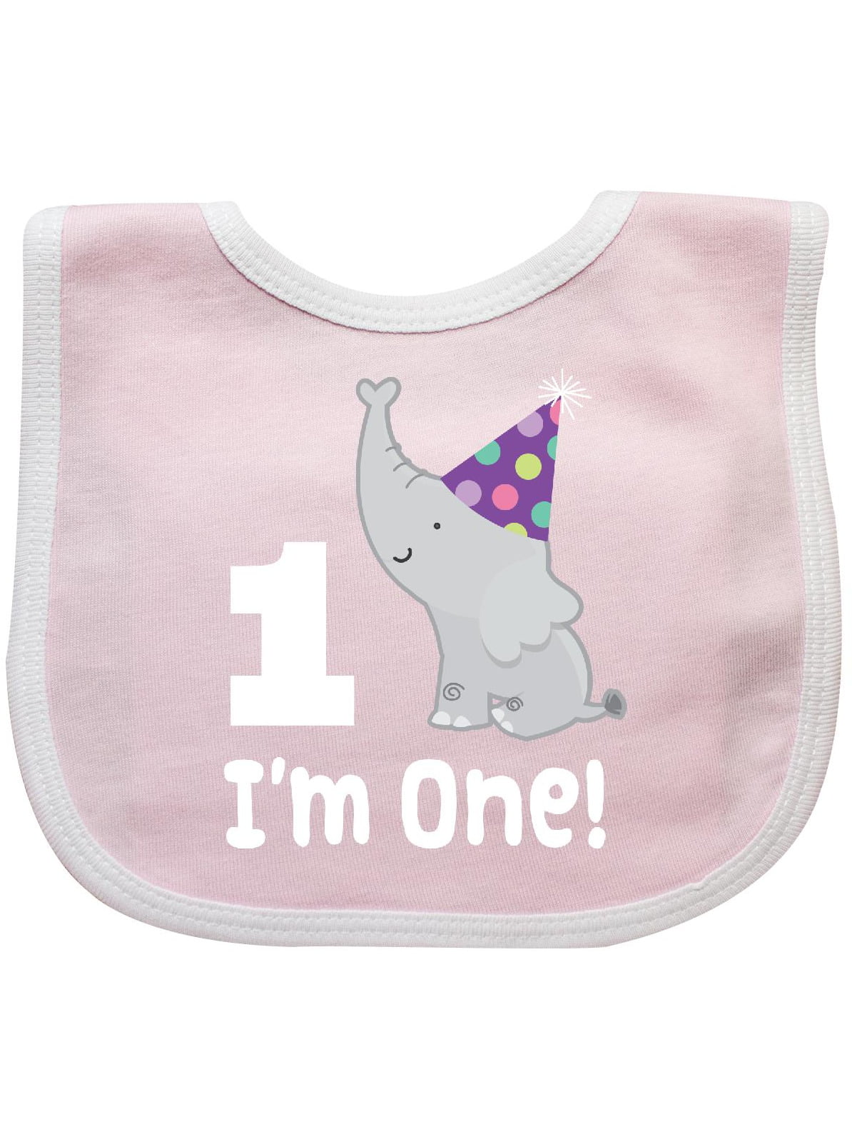 Babys 1st Birthday Elephant Zoo Animal Baby Bib Walmart Com