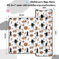 thumbnail image 5 of Basketball and Wow White Pattern Teens Toddler Nap Mat with Pillow, Sleeping Mat Bag for Preschool Daycare 50"x20", 5 of 6