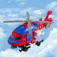 thumbnail image 4 of Kids Helicopter Toy with Lights and Sound, Inertia Powered Airplane for Boys, Pull Back & Go Rescue Copter with Spinning Propeller for Indoor Outdoor Play, 4 of 6