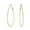 Gold, variant on Womens Endless Lightweight Thin Oval Shape Big Hoop Earrings Gold Plated .925 Sterling Silver 2 Inch