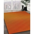 thumbnail image 3 of Ahgly Company Tapis d'Intérieur Lavables en Machine, Ronds, Orange Fluo Transitionnel, Ronds de 6', 3 of 7