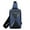 Blue, variant on Crossbody Sling Backpack Korean Style Large Capacity Chest Sling Bag for Men, Multifunctional Business Travel Crossbody Shoulder Bag with Multiple Pockets