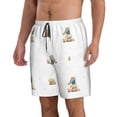 thumbnail image 2 of Balery Rabbit Blowing Dandelions Traje de Baño Estilo Hawaiano para Hombre, Shorts de Secado Rápido con Bolsillos-Small, 2 of 6