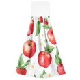 thumbnail image 7 of Yayeee Kitchen Hanging Hand Towels Set of 2 with Loop Bathroom Absorbent Tie Towel, White Apple Pattern, 7 of 7