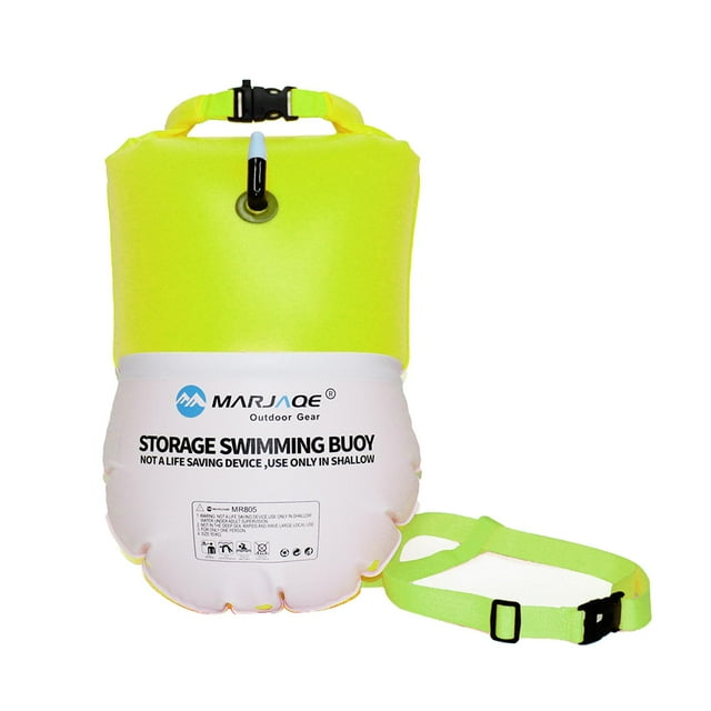 Bouée de Natation Visible Bouée Visible Remorque et Sac avec Taille Ajustable Jaune
