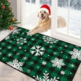 thumbnail image 7 of Bleum Cade Christmas Snowflake Area Rugs 2x3 Entryway Rug, Green Buffalo Plaid Non Slip Washable Door Mat,Outdoor Indoor Welcome Mat for Entrance,Christmas Decorations, 7 of 7
