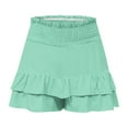 thumbnail image 6 of Charmgo Womens Shorts Casual Shorts for Women 2025 Summer High Waisted Ruffle Shorts Flowy Pleated Hem Casual Shorts Butterfly Shorts Women Summer Shorts for Women K L, 6 of 7