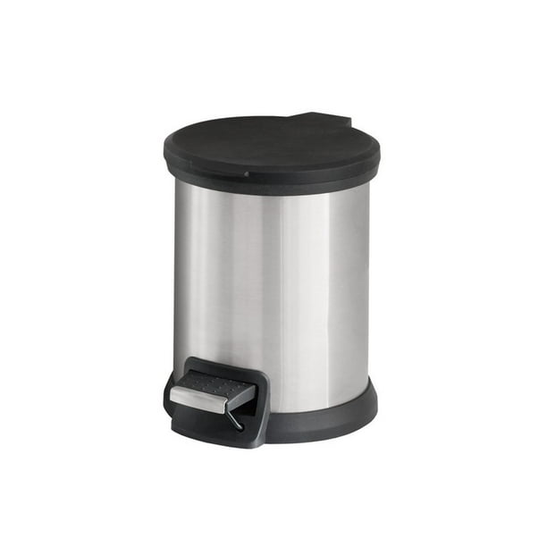 Mainstays 1 3 Gal 5l Stainless Steel Round Step Pedal Kitchen Garbage Can Walmart Com Walmart Com