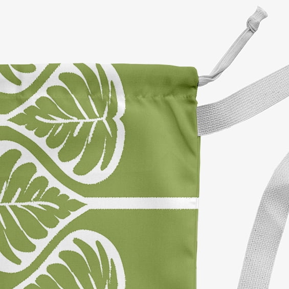 Simply Daisy Fern 18 x 29 in Green Laundry Bag