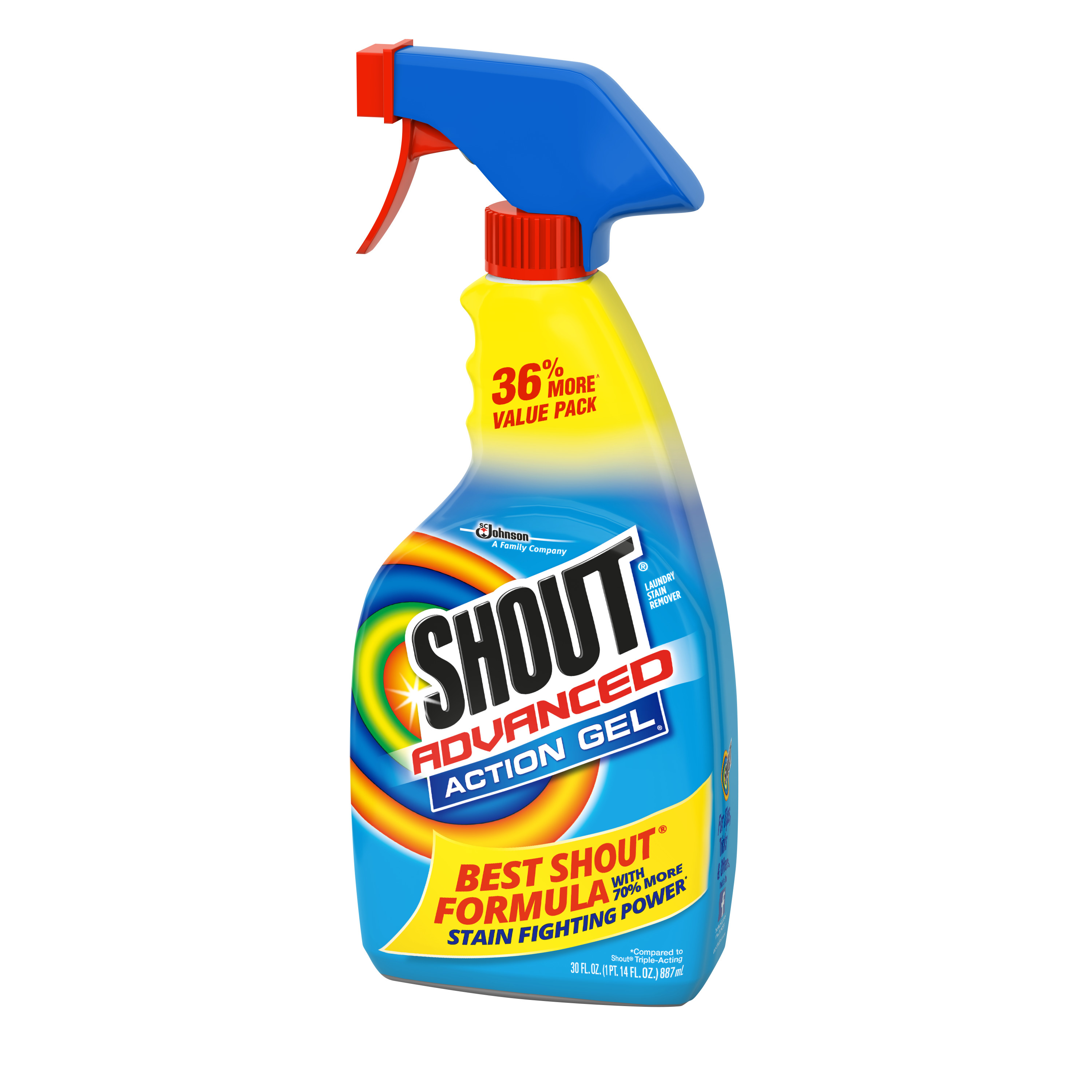 Shout Advanced Action Gel Laundry Stain Remover 30 Fluid Ounces ...