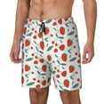 thumbnail image 2 of Daiia Strawberries Mens Swim Trunks Swim Shorts Quick Dry Swim Shorts with Mesh Lining Pockets-X-Large, 2 of 9