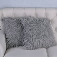thumbnail image 3 of Serenta Karenne FauxFur Throw Pillow Covers (Set of 2), NO INSERT Coral Pink 14" x 26", 3 of 5
