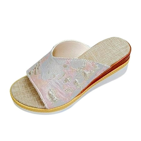 

Women s Wedge Sandals Open Toe Casual Sandals Embroidered Wedge High Heel Sandals