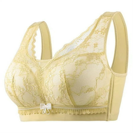 Lisbinx Sports Bras for Women Woman s Lace Embroidered Glossy Comfortable Breathable Bra Underwear No Rims Limited Time Deals of the Day