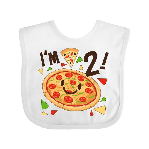 Inktastic Im Two Pizza Birthday Party Boys or Girls Baby Bib